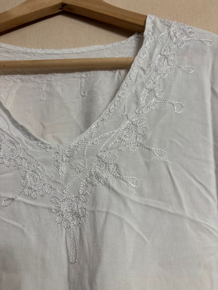 Haut Djellaba blanche taille unique - photo numéro 2
