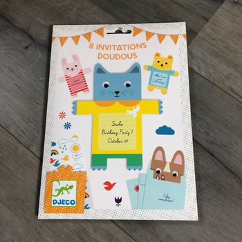 8 invitations doudou