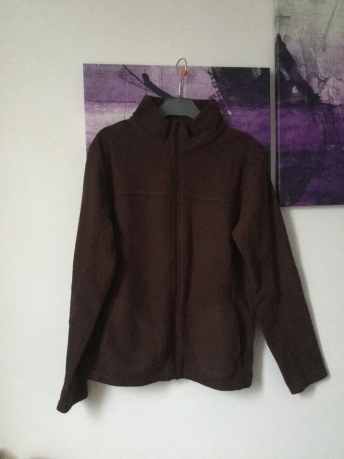 Polaire marron zippé 12 ans - photo numéro 3