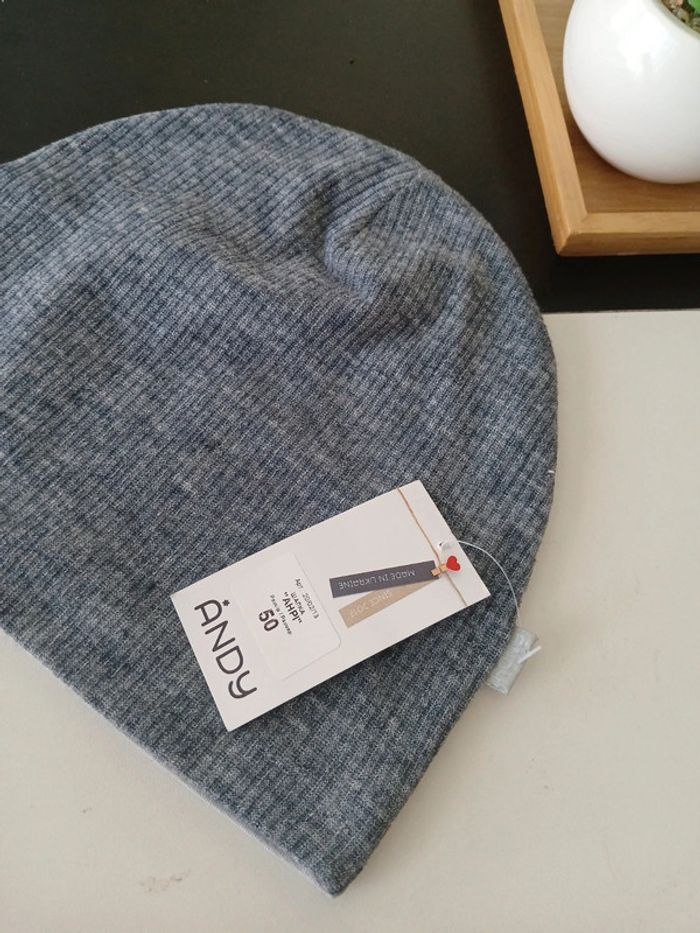 Bonnet gris Neuf Taille 50🌿🌈 - photo numéro 3