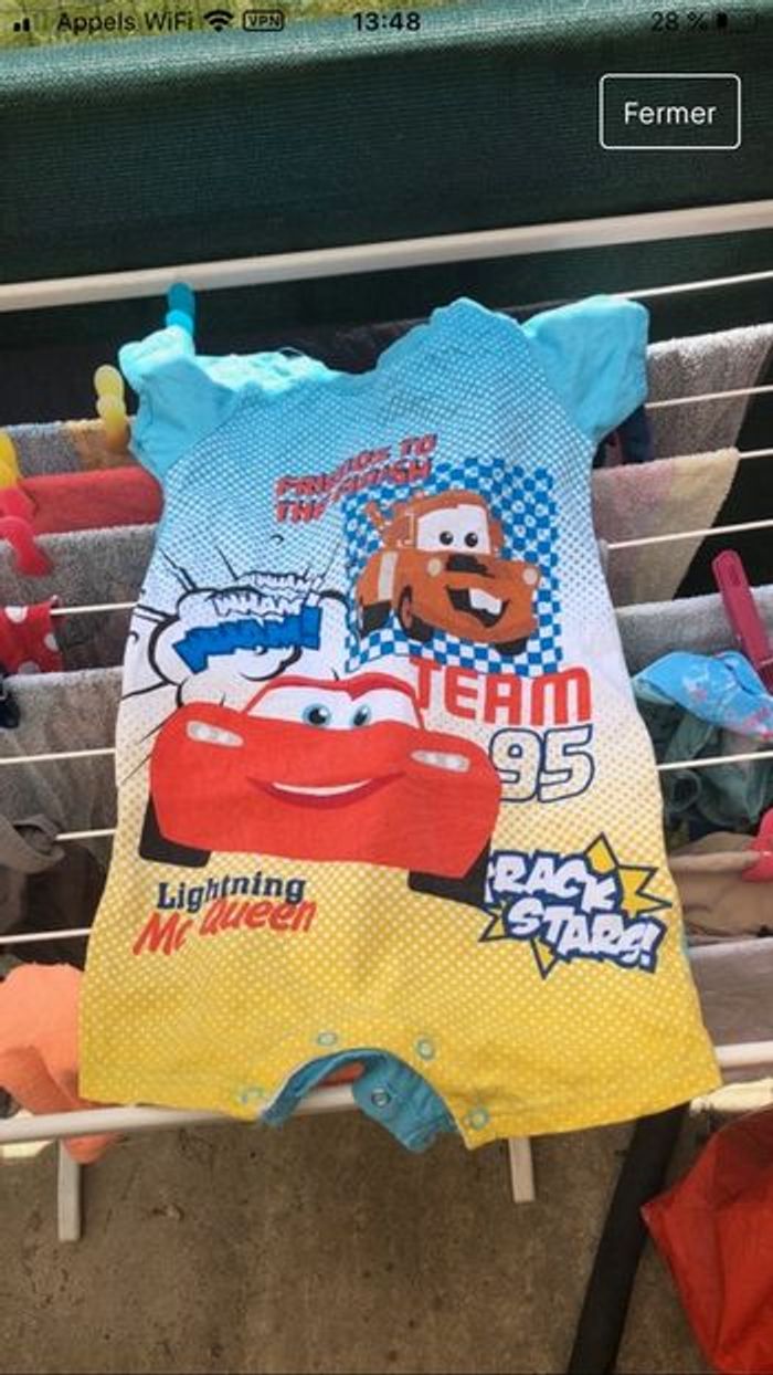 combinaison cars 2 ans