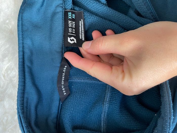 Sweat Scott polaire bleu/vert XS - photo numéro 4