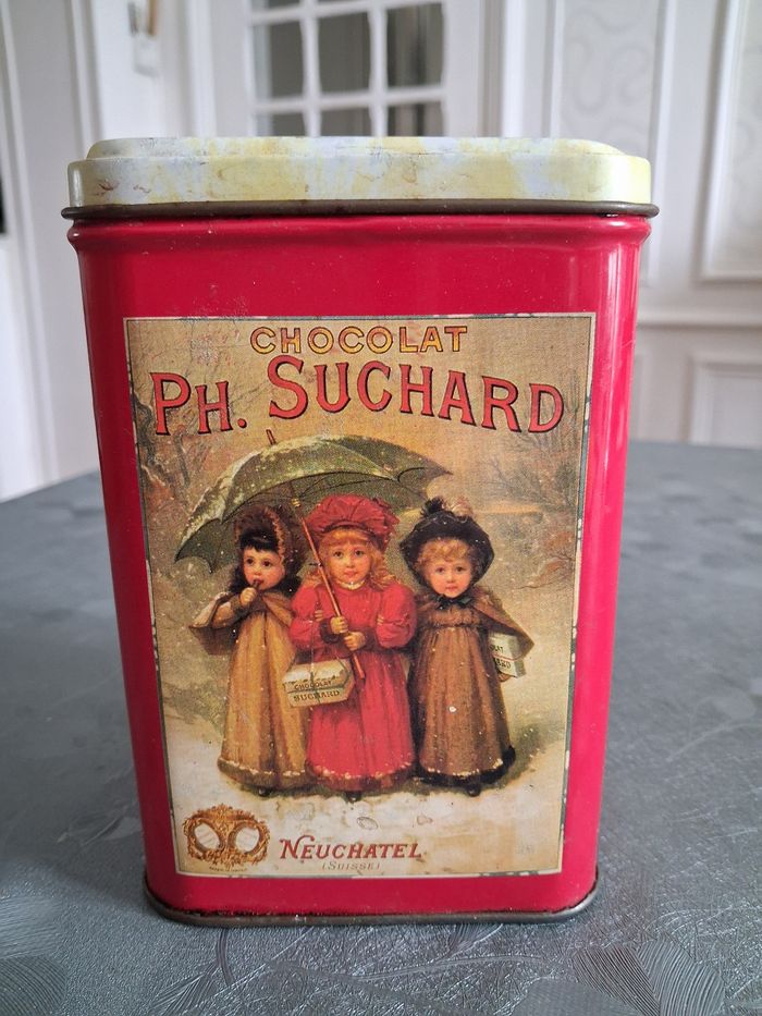 Boîte métal vintage ( chocolat Suchard) - photo numéro 1