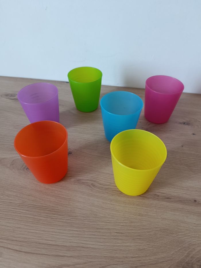 lot de 6 gobelets plastique colorés - photo numéro 5