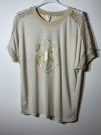 T-shirt « filet de pêche » femme taille unique (38-42)- new collection - neuf avec étiquette