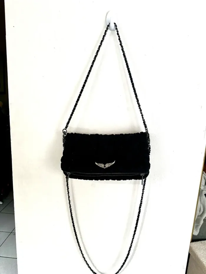 Pochette Rock en laine sac à bandoulière noir - Zadig et Voltaire
