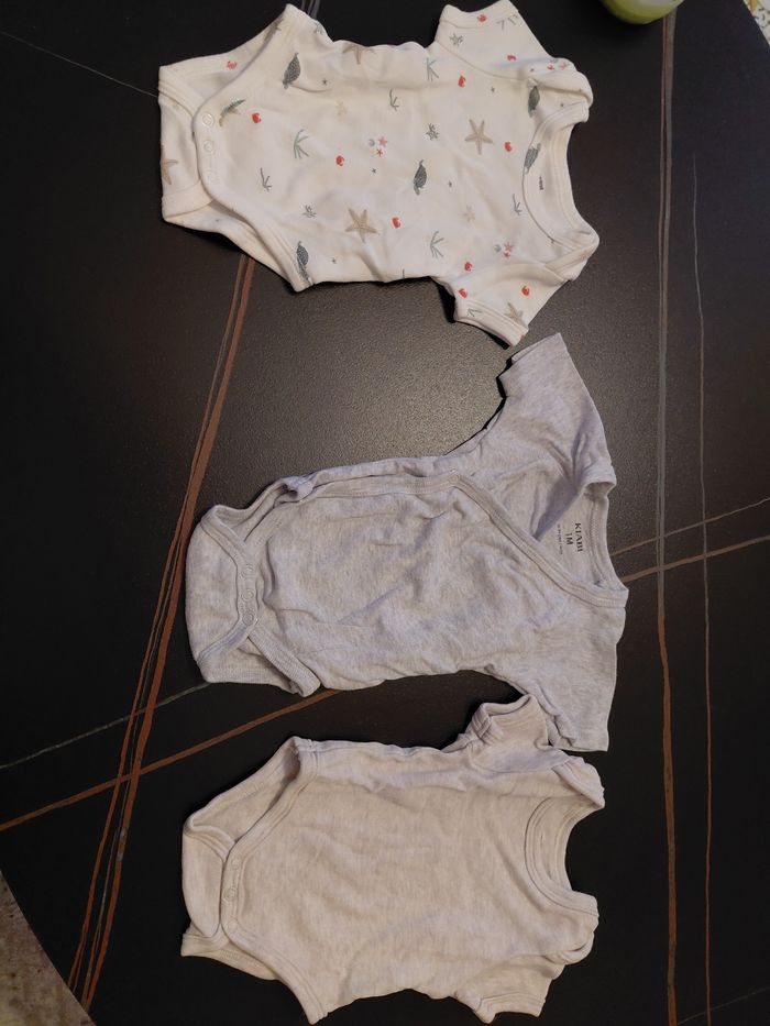 Promo Dors-bien Jersey Ou Lot De 3 Bodies Manches Courtes Bébé Petit