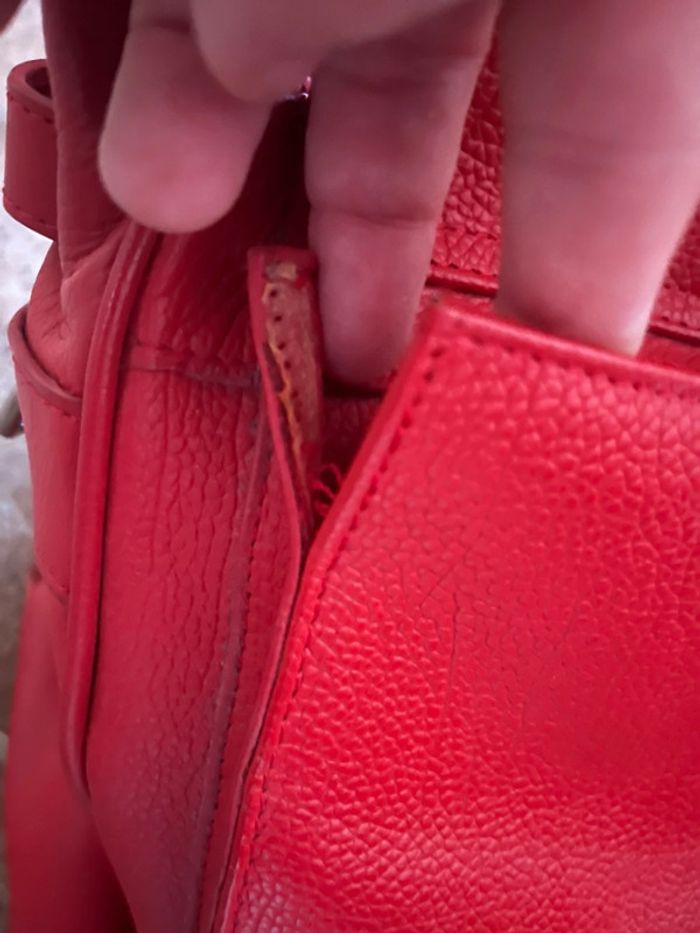 Sac Arthur et Aston en cuir rouge - photo numéro 7