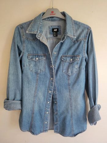 Chemise veste en jeans