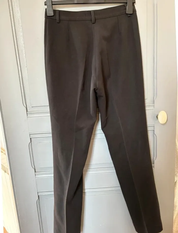 Pantalon à pinces noir léger vintage - photo numéro 2