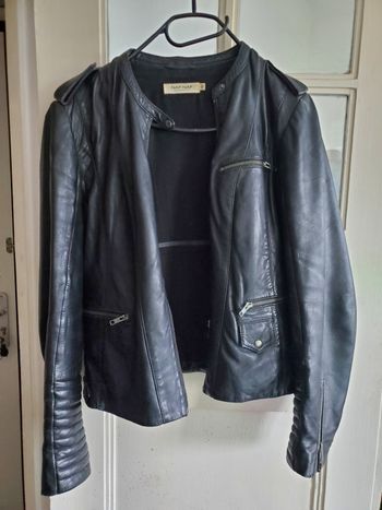 Veste cuir noire