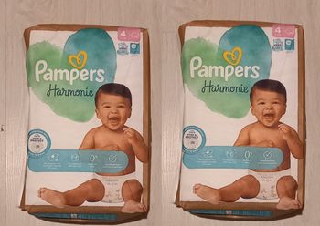 72 Couches Pampers Harmonie Taille 4 (2 Paquets)