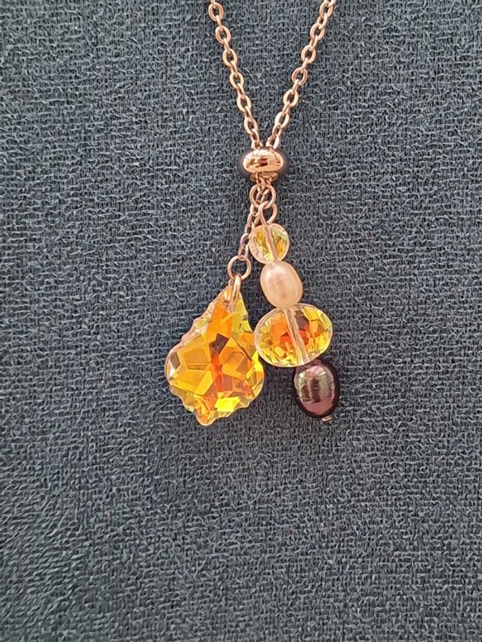 Collier Acier Perles D'eau Douce Cristal - photo numéro 13
