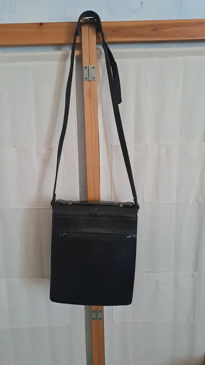 Sacoche vintage/ Russell Nash Paris / Sacoche en cuir / Sacoche homme Russell / Sac - photo numéro 2