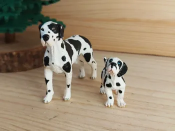 Schleich chien chiot dogue dalmatien Figurine animal de compagnie