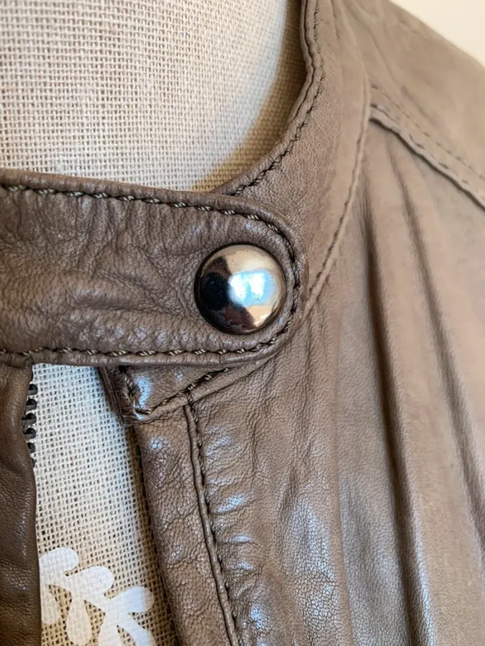 Veste en cuir d’agneau Maje taille M - photo numéro 6