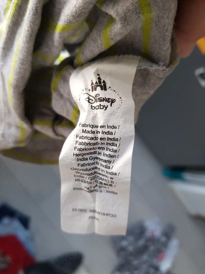 Tshirt manche longue Disney Mickey 1mois - photo numéro 4