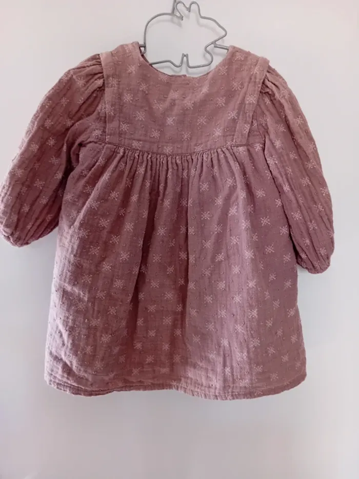 Robe courte toutes saisons en gaze de coton - photo numéro 2