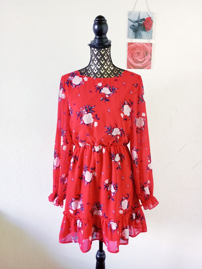 🌸 robe en mousseline, lacée dans le dos, H&M, taille 38