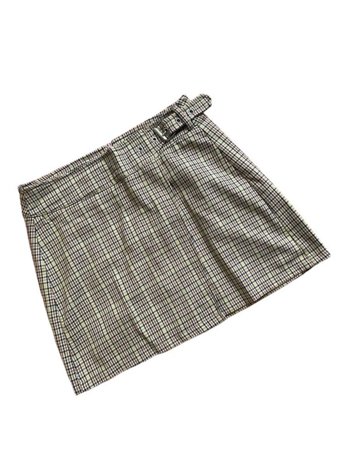 Jupe à carreaux orange, noir, jaune et beige Bershka taille M très bon état