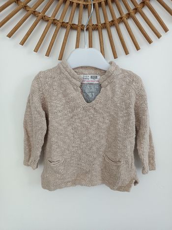 Pull beige Zara baby 6-9mois