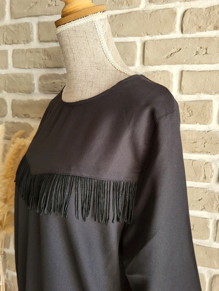 Blouse fluide noire à franges Arkitect - Neuve - photo numéro 7
