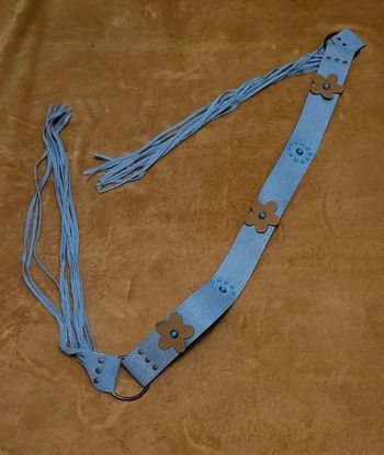 Ceinture femme large effet  jean à franges