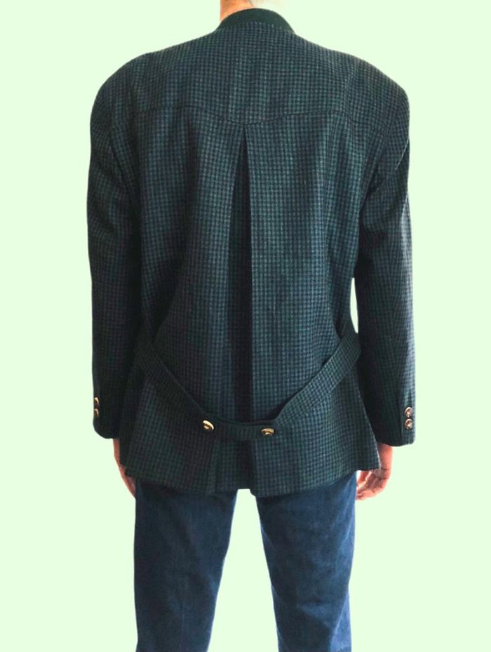 🇦🇹Blazer autrichien pure laine vierge petits carreaux Distler trachten tyrolean blazer🇦🇹 - photo numéro 6