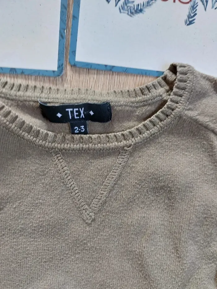 Pull fin kaki taille 2-3 ans - photo numéro 2