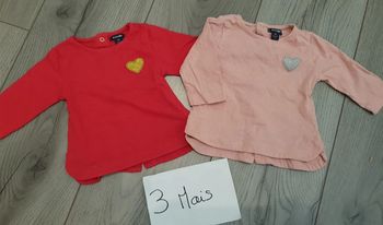 T-shirts manches longues kiabi, 3 mois
