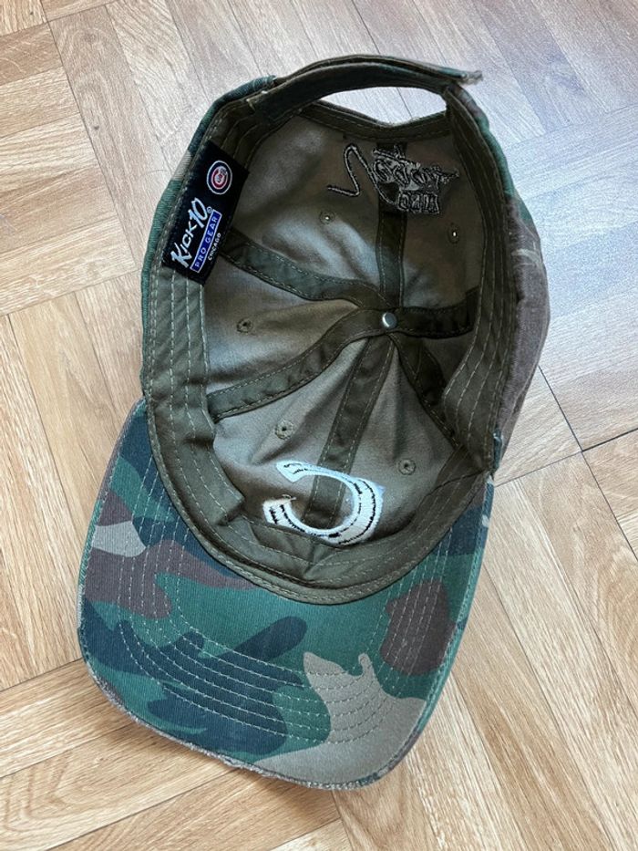 Casquette de baseball vert militaire vintage Chicago Cubs Camo MLB - photo numéro 3