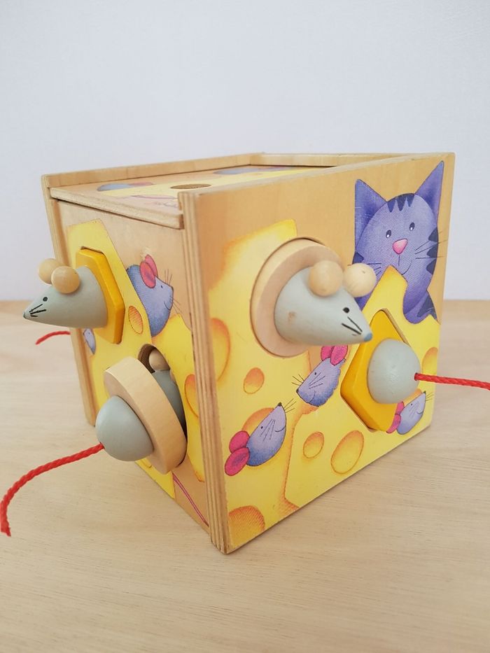 Chelona boîte à formes en bois Mouse box - photo numéro 3