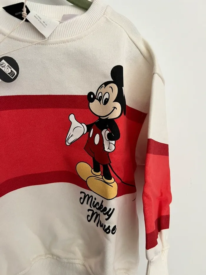 Sweat à rayures Mickey Mouse Disney Zara 3 ans 98cm - photo numéro 2