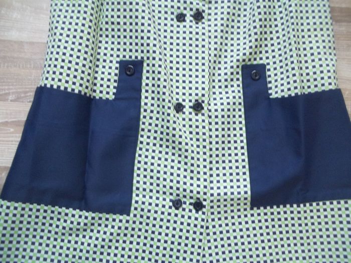 Blouse sans manches verte et bleue - photo numéro 2