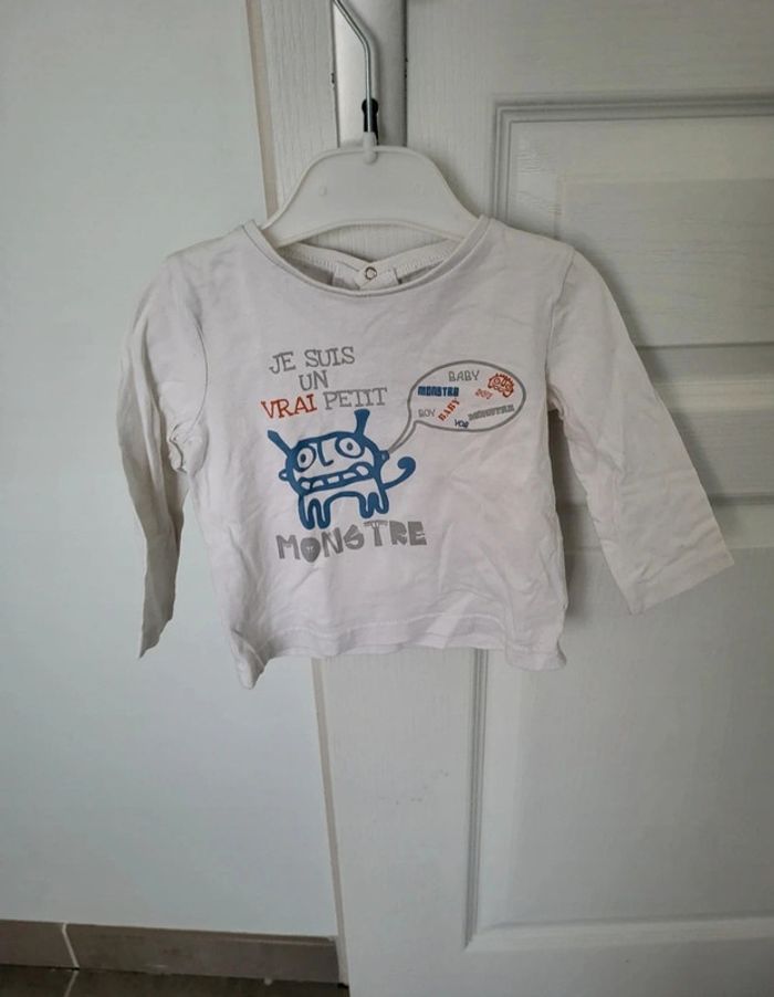 T shirt garçon manches longues 9 mois