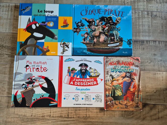 Lot de 5 livres sur le thème des pirates