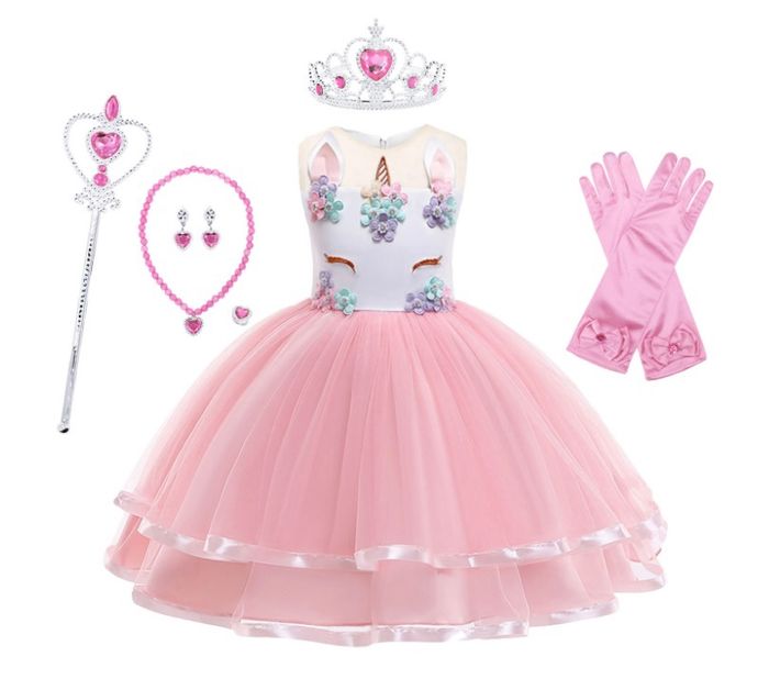 Déguisement robe licorne et ces accessoires Taille 4-8ans