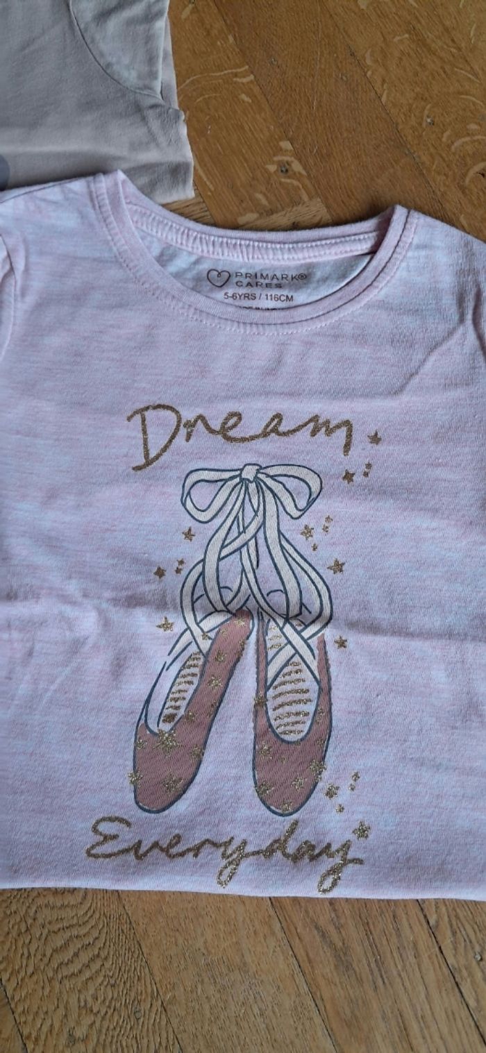 Neufs lot 5 T-shirts longues manches 116cm - photo numéro 6