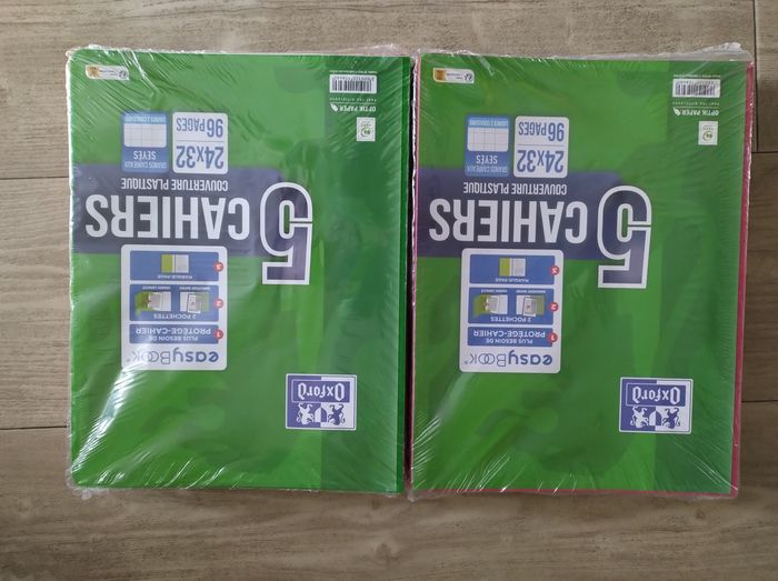 Lot de 10 cahiers 96 pages 24 *32