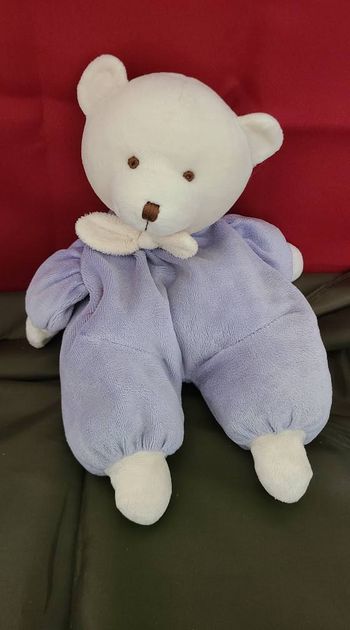Doudou ours bleu