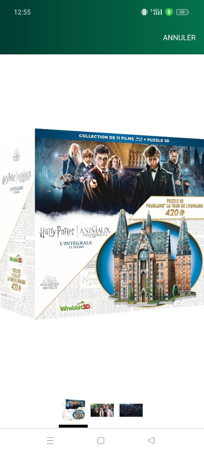 Harry Potter coffret DVD + puzzle 3D - photo numéro 2