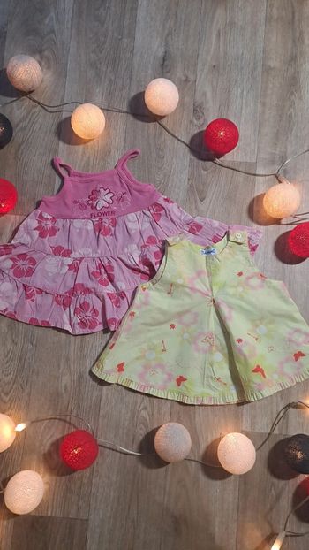 Lot de 2 robes estivales taille 3 mois bébé fille