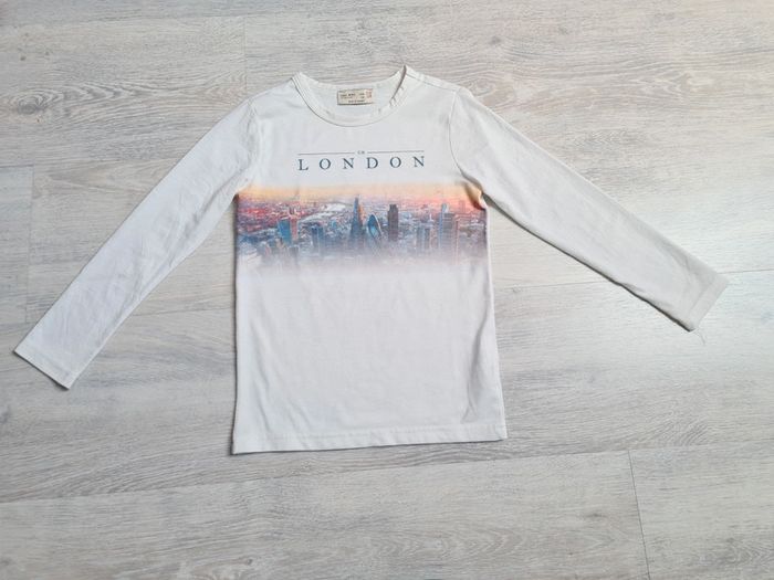 Tee-shirt manches longues Zara kids 5-6 ans blanc london