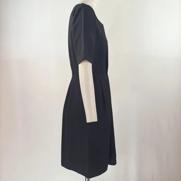 Robe noire Tara Jarmon en laine mélangée, coupe patineuse, taille 40 A1137 - photo numéro 5