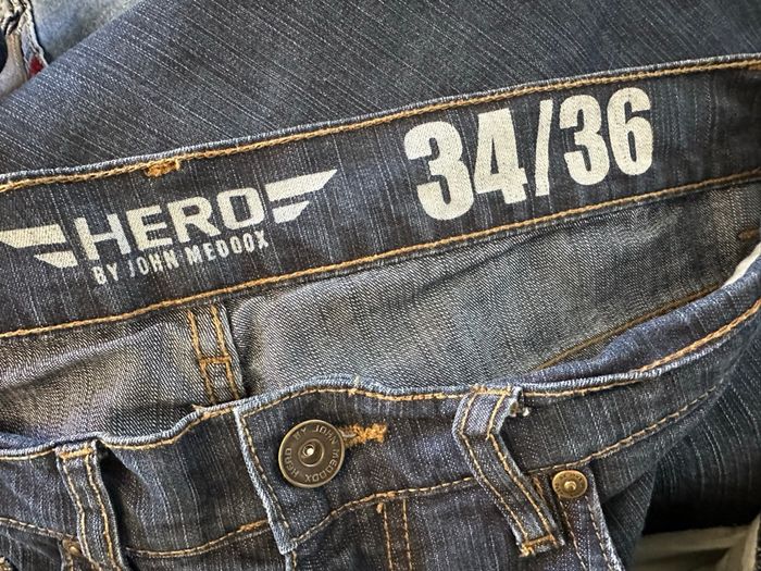 Jean denim droit bleu marine Hero T34/36 44FR - photo numéro 6