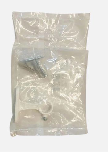X1 Support plastique pour tringle à rideau (14 mm) - avec 2 vis de fixation