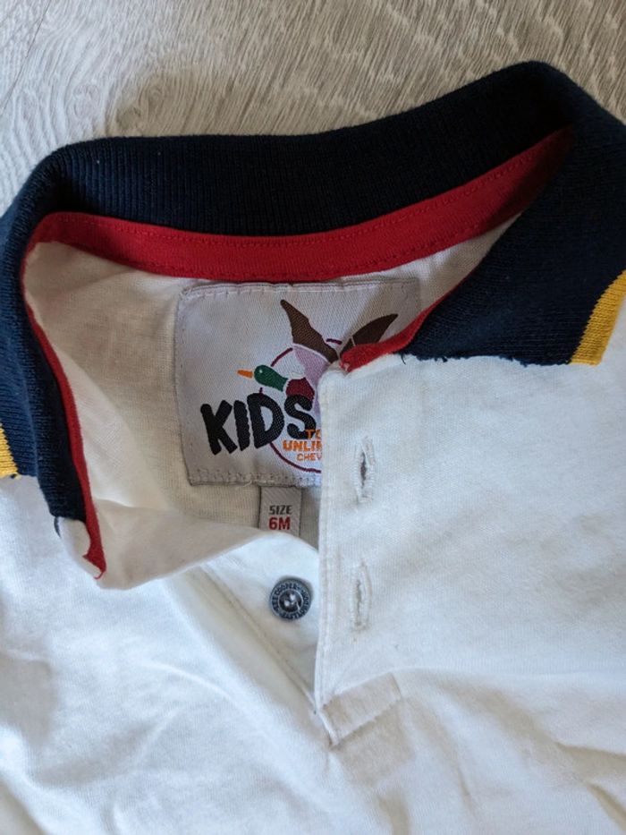 Ensemble chevignon polo manches longues et salopette en jean 6 mois - photo numéro 6