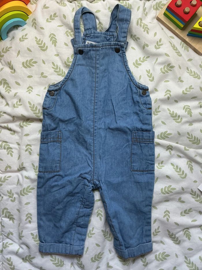 salopette couleur jean léger 6 mois npo pressions entre les jambes - photo numéro 3