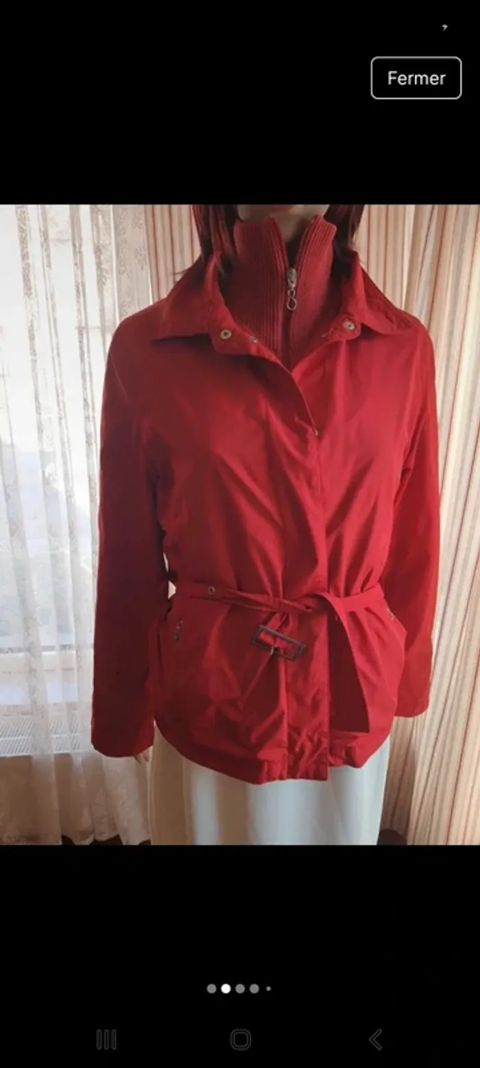 Jolie Veste coupe vent rouge St Oliver fr 42 - photo numéro 2