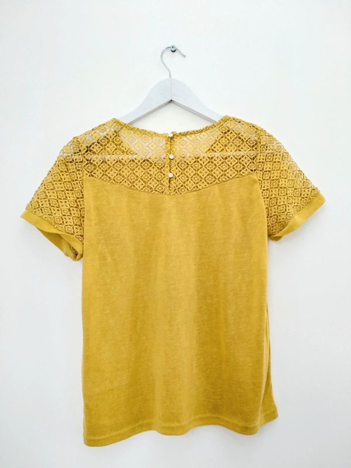 t-shirt jaune moutarde Charlior taille M - photo numéro 4